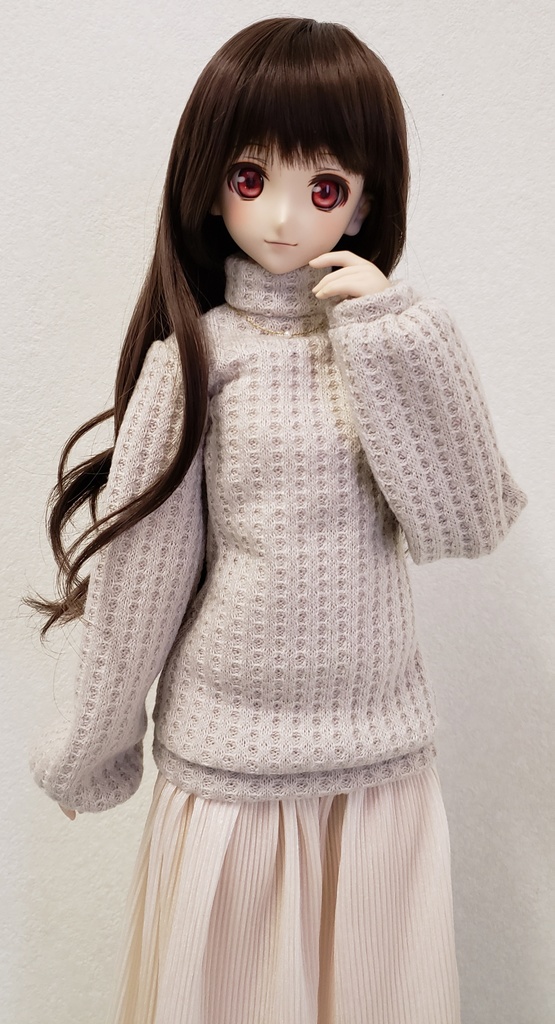 1/3サイズ:ハイネックビショップスリーブ