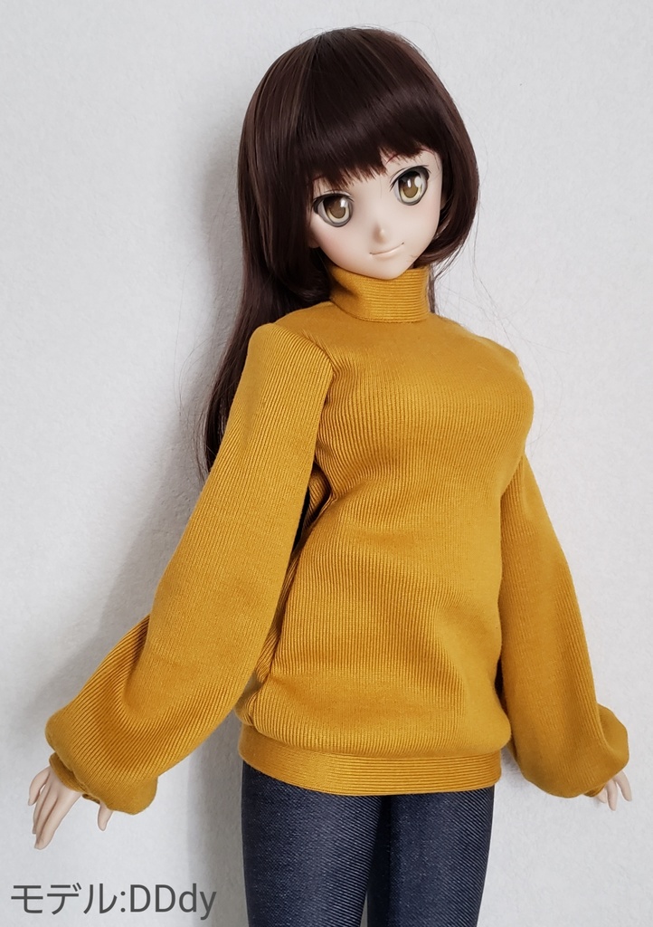 1/3サイズ:ハイネックビショップスリーブ