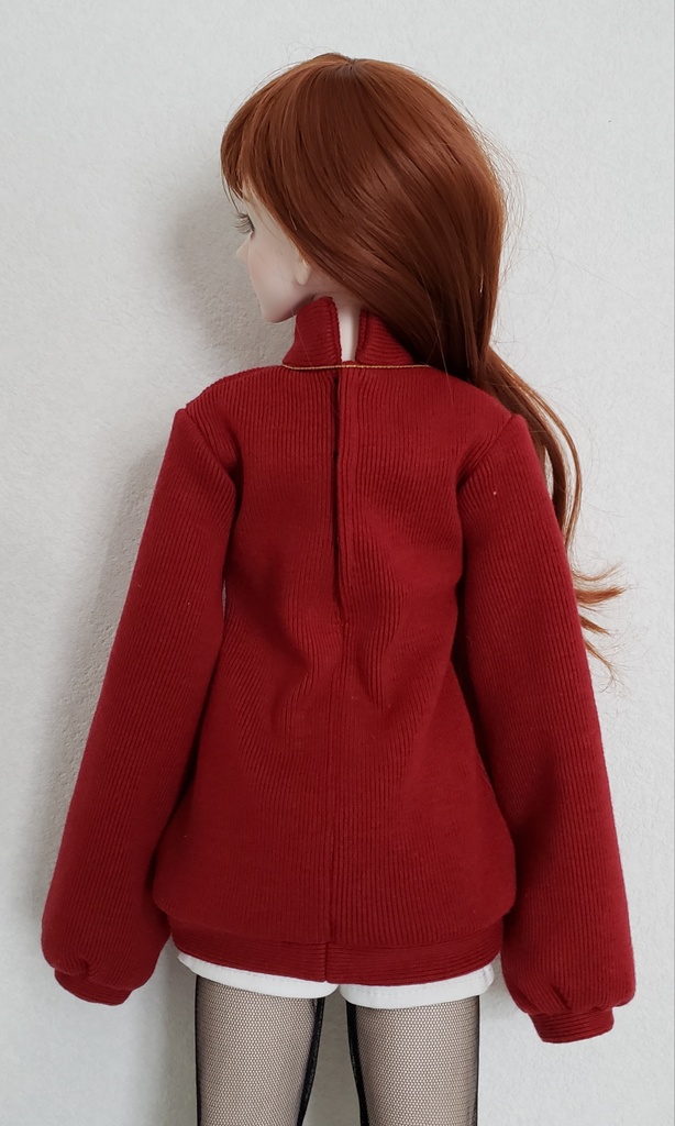 1/3サイズ:ハイネックビショップスリーブ