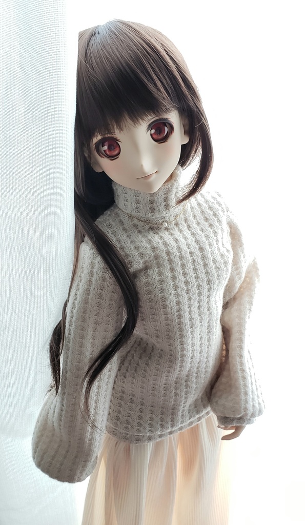 1/3サイズ:ハイネックビショップスリーブ