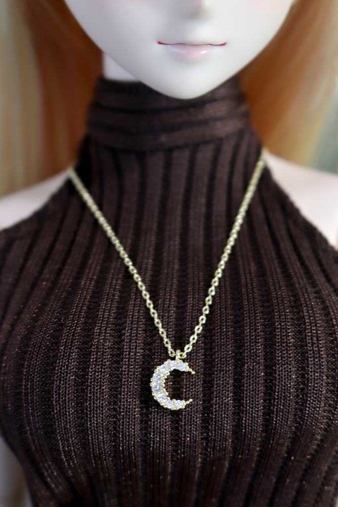 ドールサイズ小物:ジルコニアネックレス