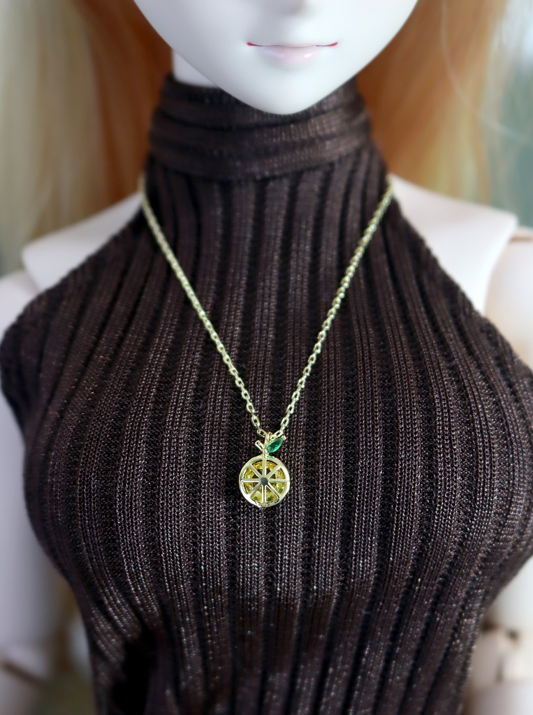 ドールサイズ小物:ジルコニアネックレス