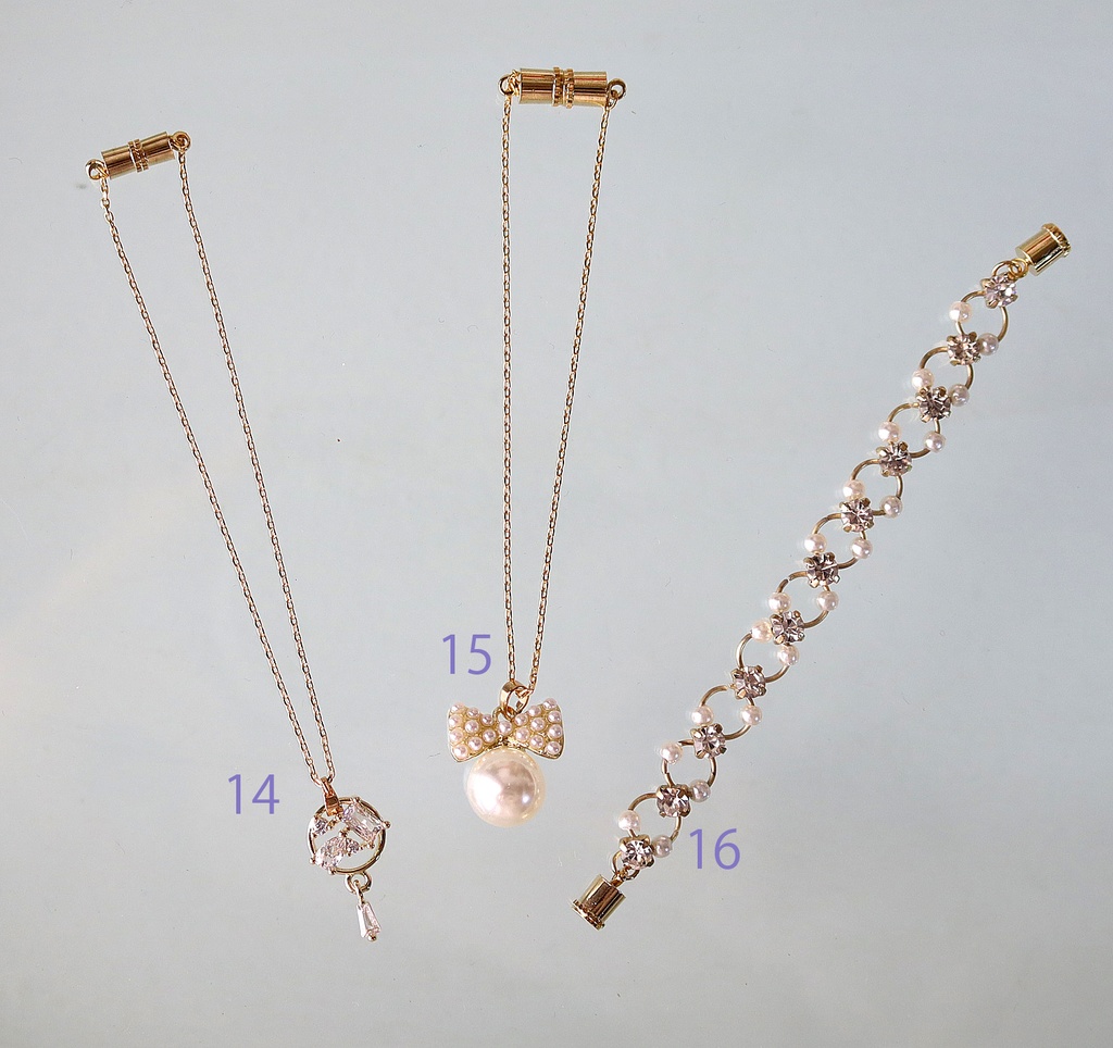 ★NEW★ドールサイズ小物:ジルコニアネックレス