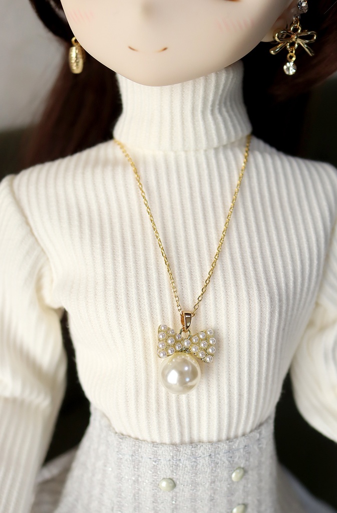 ★NEW★ドールサイズ小物:ジルコニアネックレス