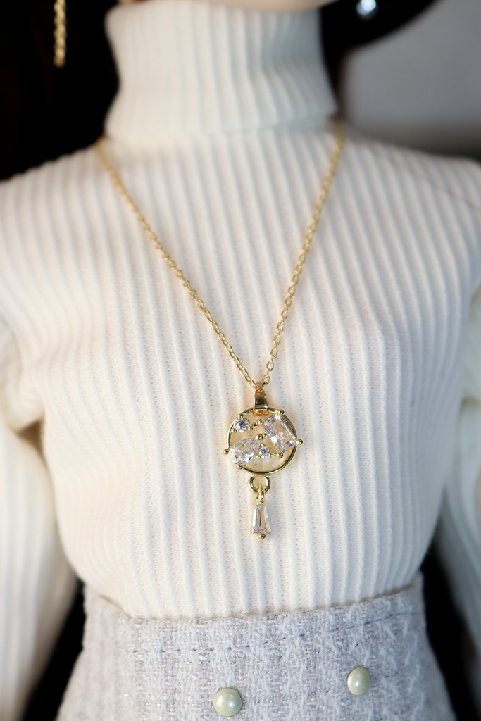 ★NEW★ドールサイズ小物:ジルコニアネックレス