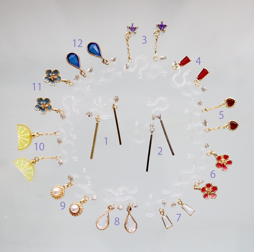 ドールサイズ小物:イヤリング