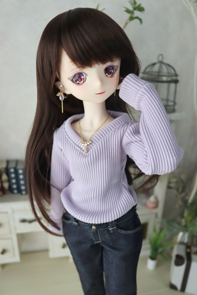 ★NEW★1/4ｻｲｽﾞ:Vネックカットソー