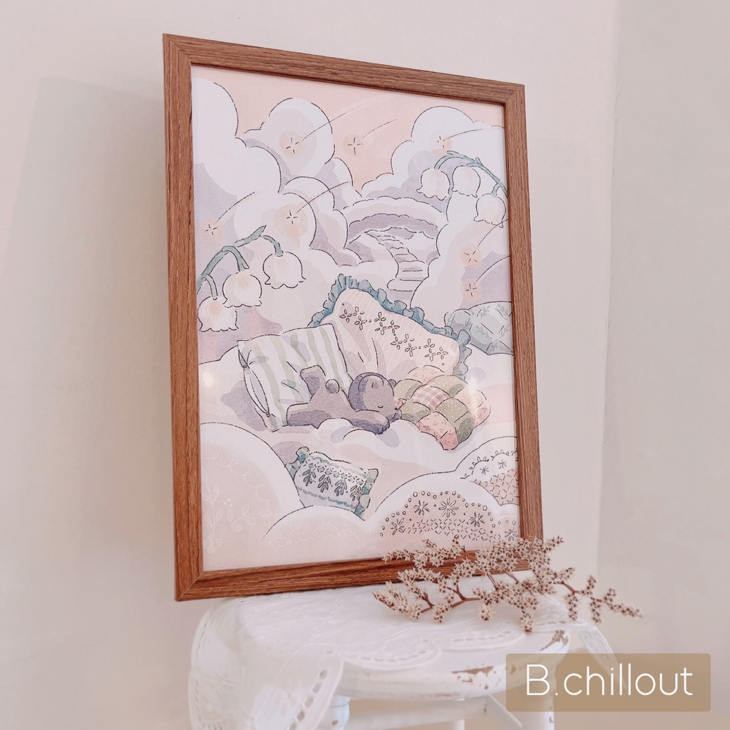 A4ポスターフレーム【手描きイラストサイン入り】