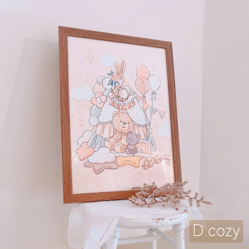 A4ポスターフレーム【手描きイラストサイン入り】