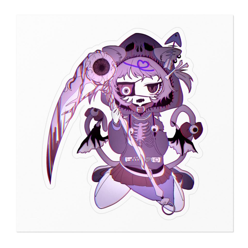 鎌猫ステッカー