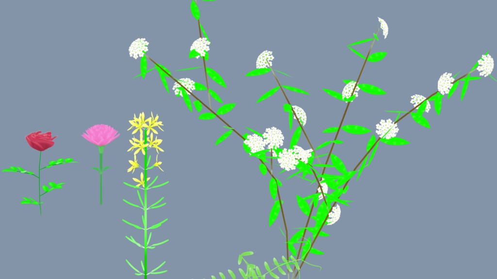 植物3Dモデルセット（fbx形式）