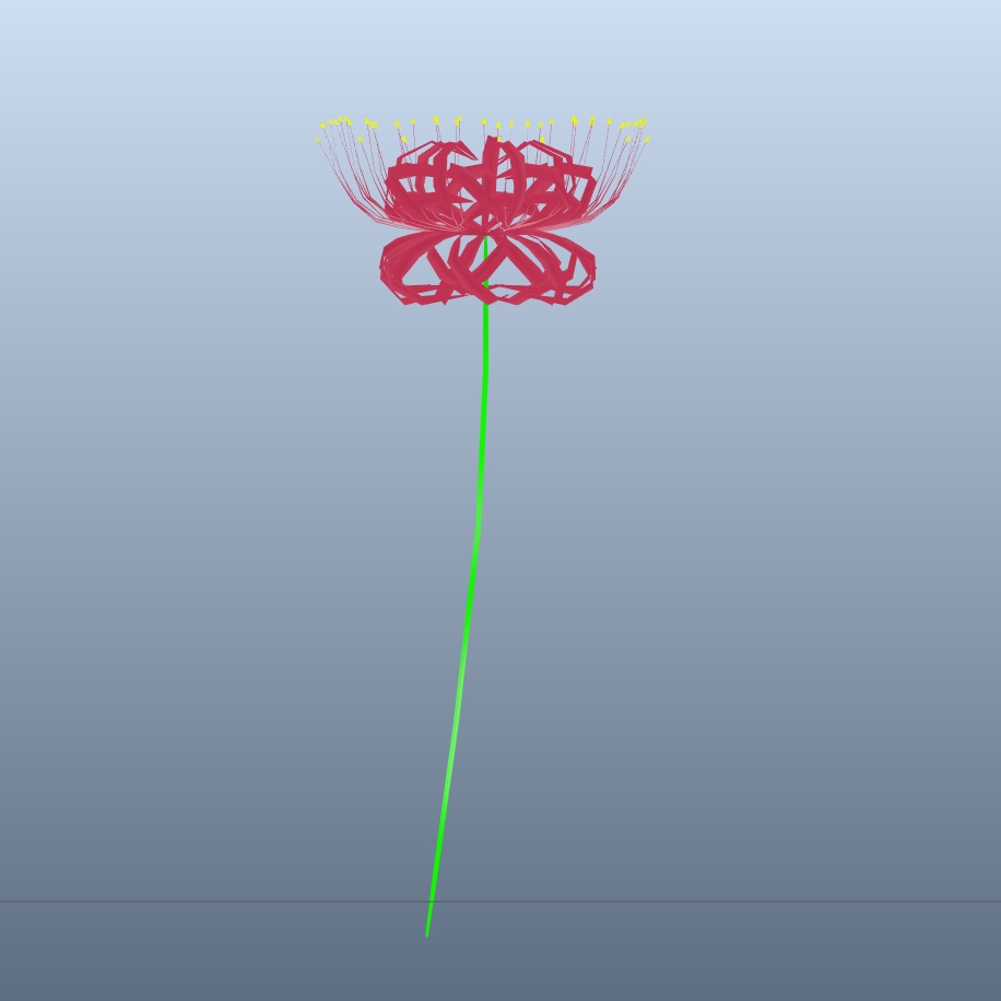 ヒガンバナ3Dモデル(.fbx .unitypackage)