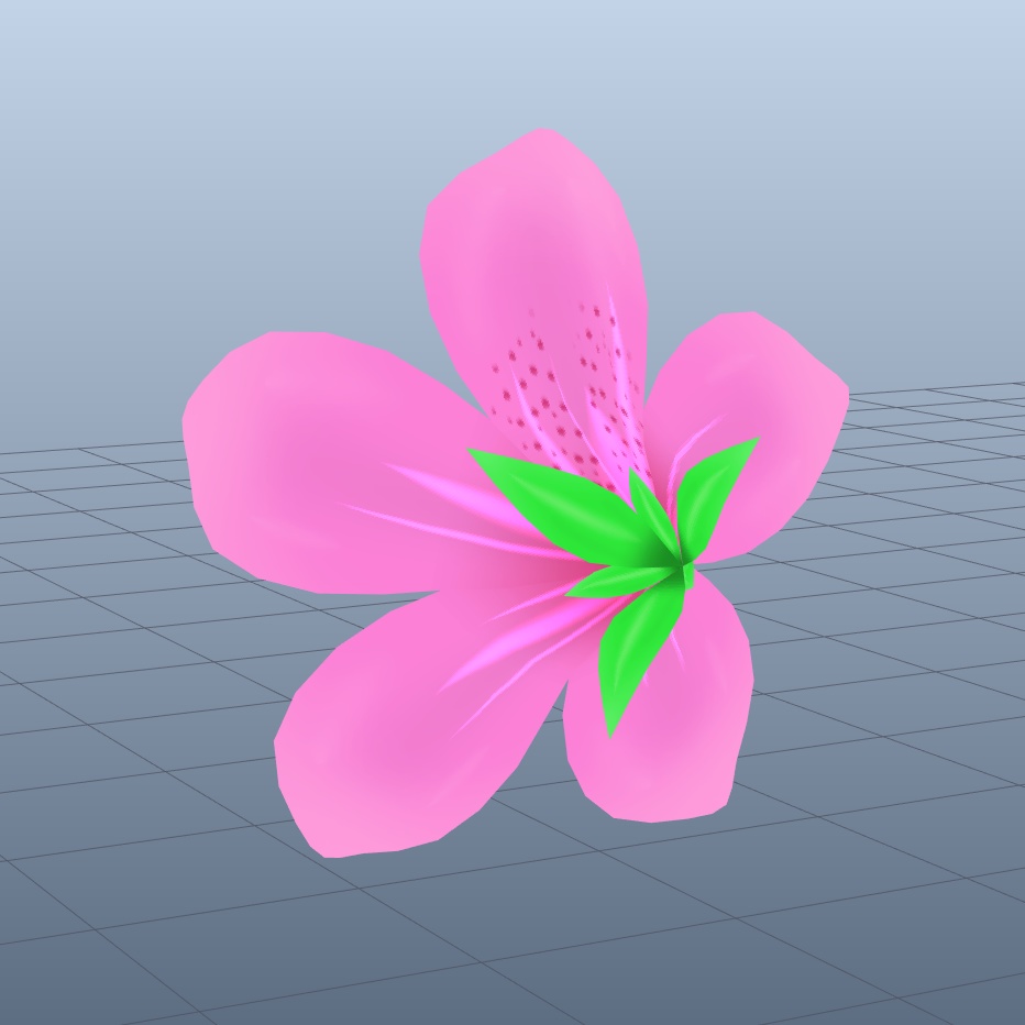 ツバキ 3Dモデル (.fbx+unitypackage)