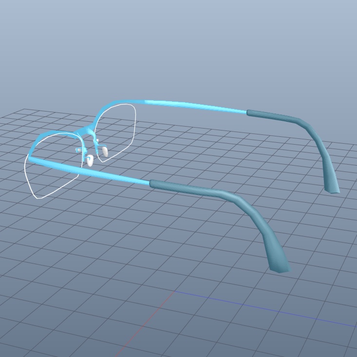 メガネ 3Dモデル(.fbxファイル,Unitypackage)