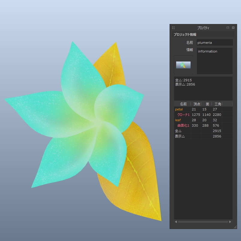 花飾り 3Dモデル( .fbxファイル,Unitypackage)