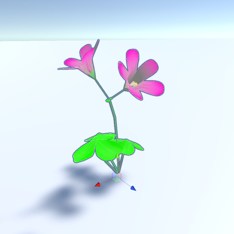 カタバミ 植物 3Dモデル (.fbx Unitypackage対応)