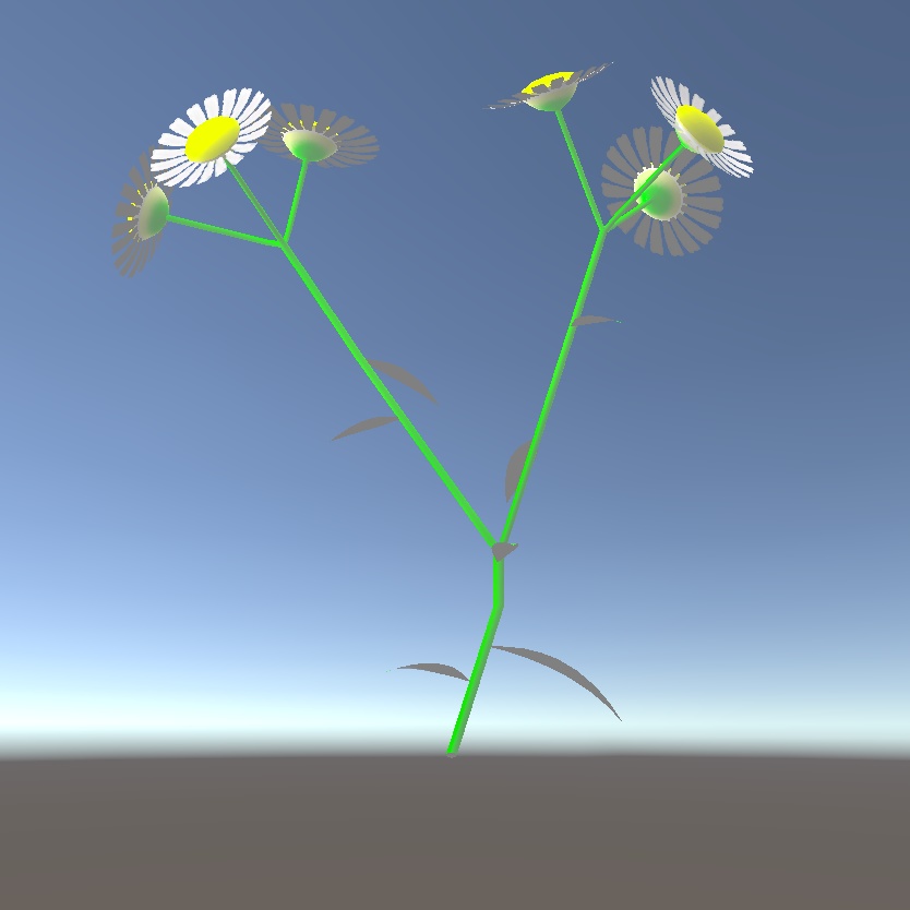 ハルジオン 植物3Dモデル( .fbx  Unitypackage)