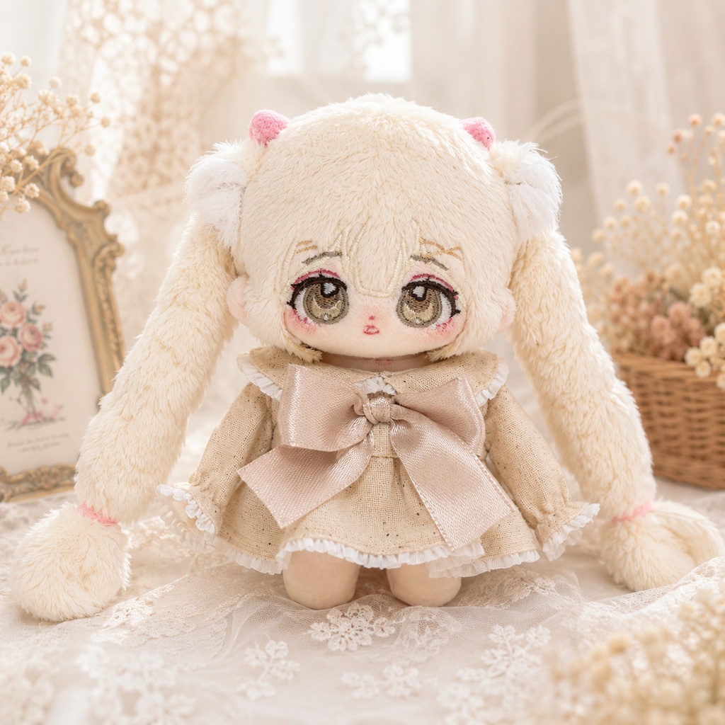 リネンのリボンワンピース