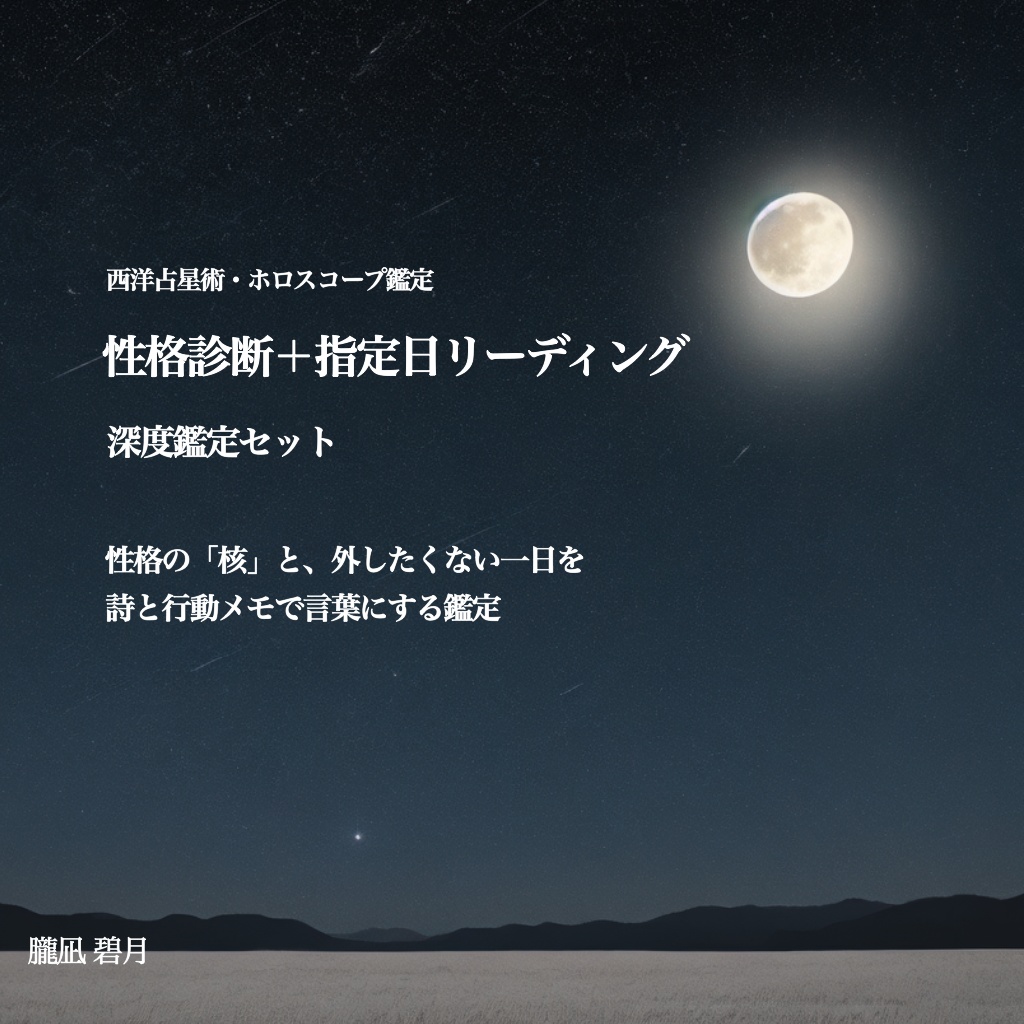 性格診断+指定日リーディング|深度鑑定セット