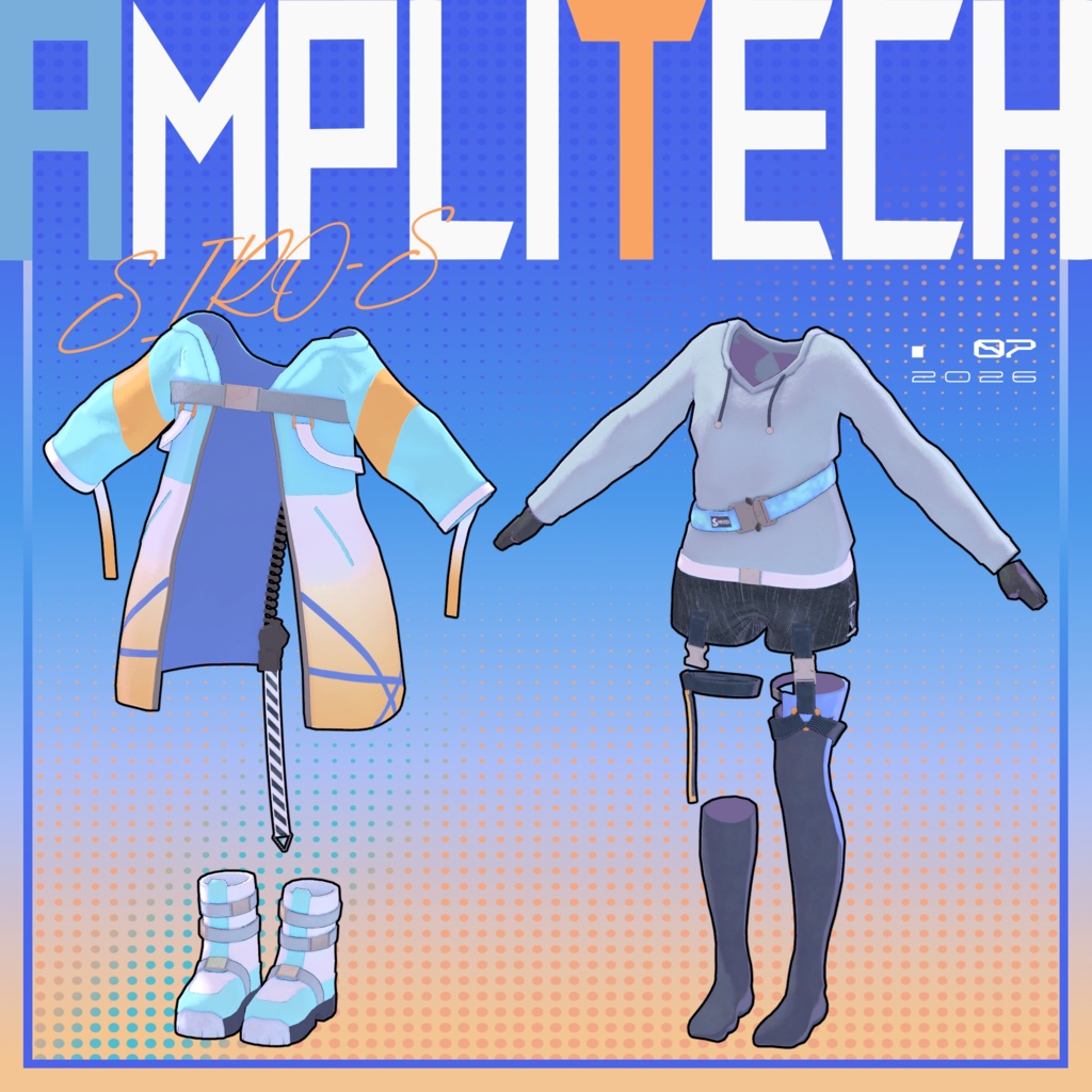 【13アバター対応】3D衣装モデル『AmpliTech』| Vket Sale 20%OFF!