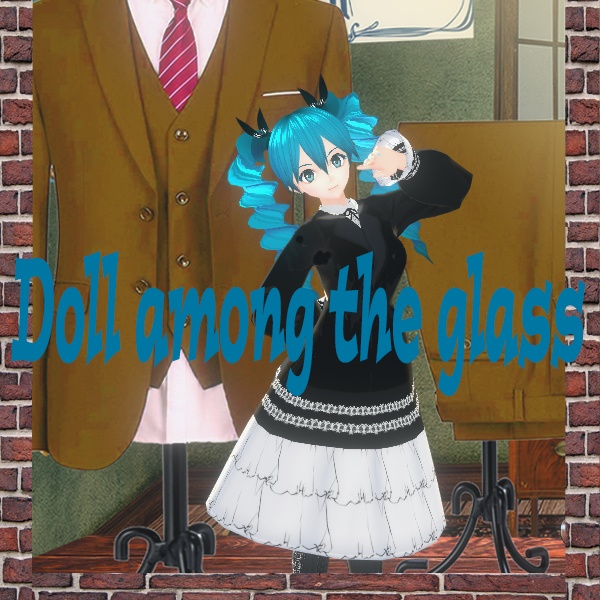Doll among the glass