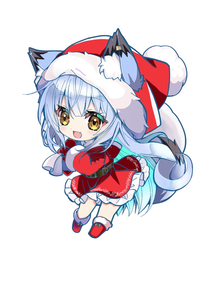 子狐JUJUさんちょっと大きめクリスマスステッカー（全3種セット）