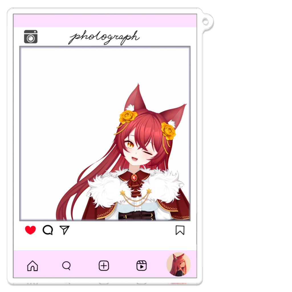 一緒に写真アクリルキーホルダー