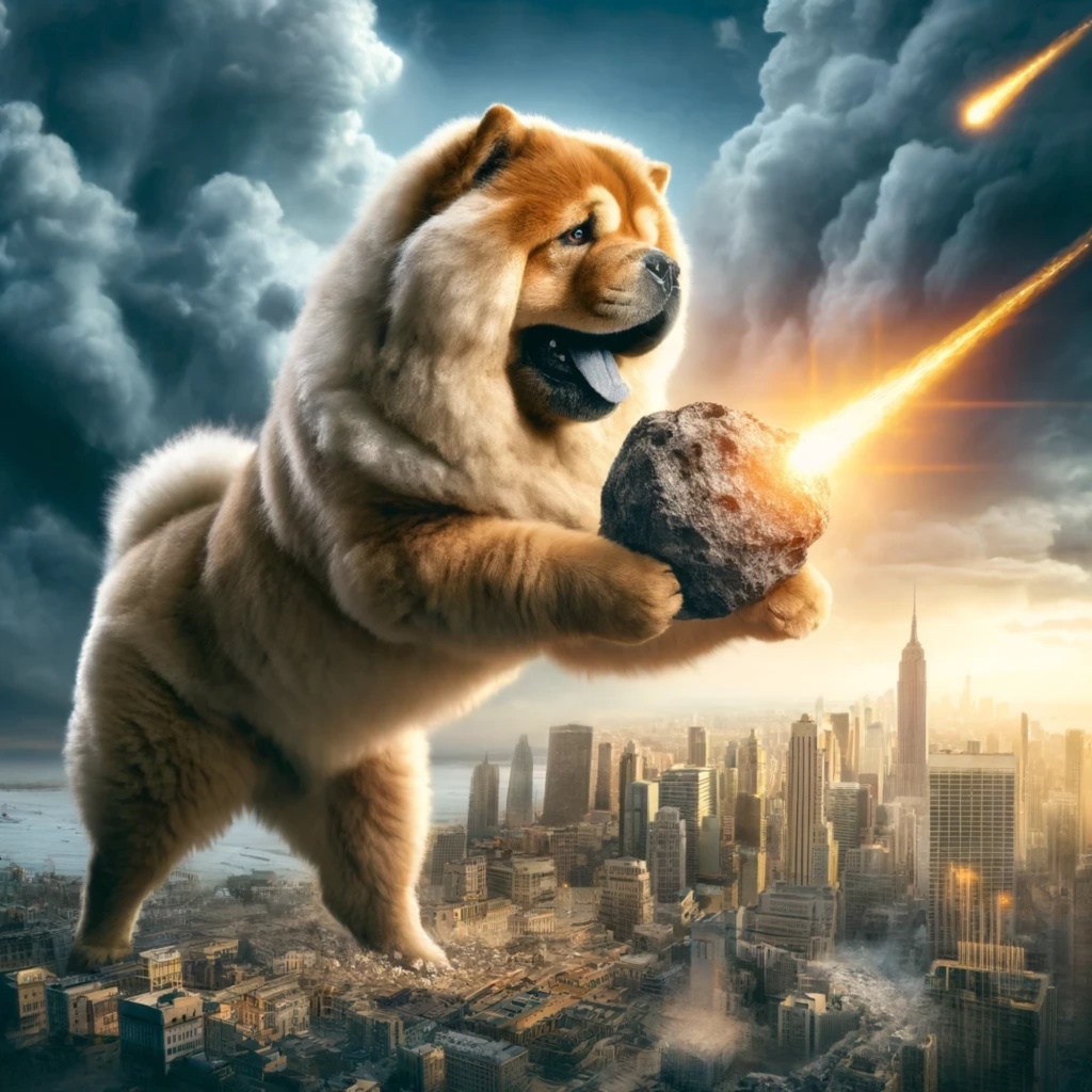 隕石を止めるチャウチャウ