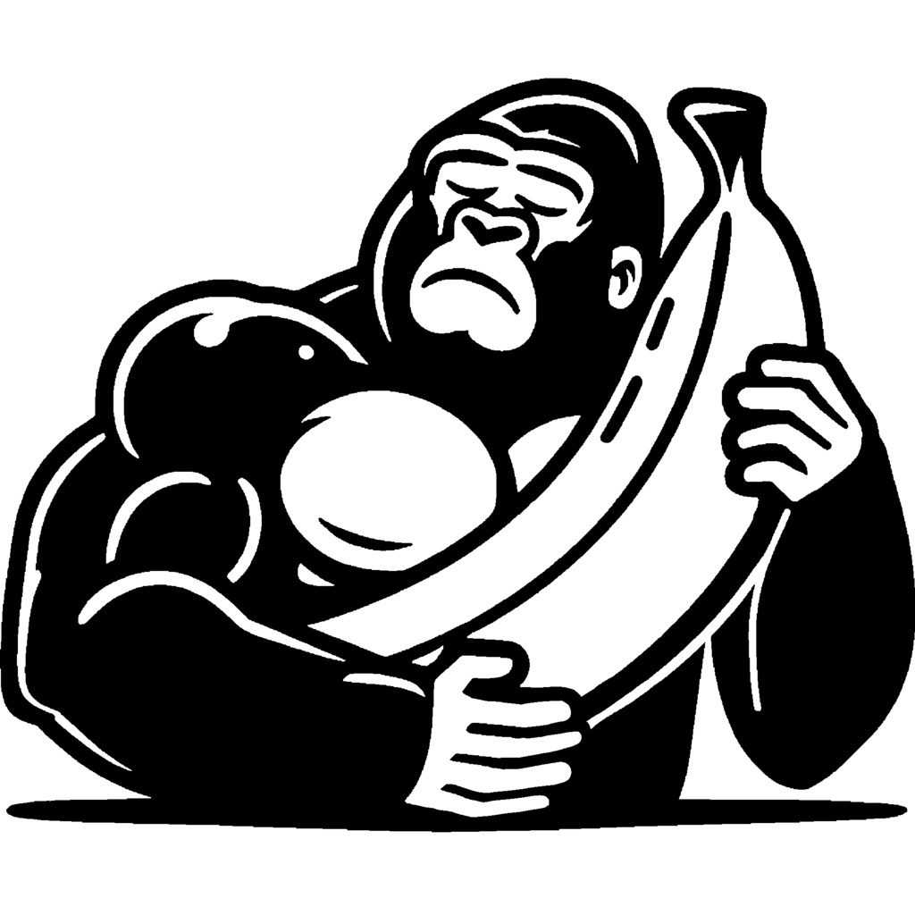 バナナが大好きなゴリラ