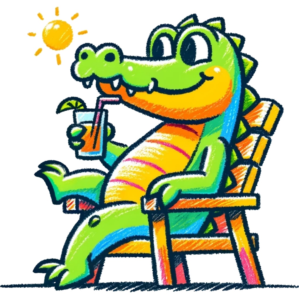 バカンス中のワニ