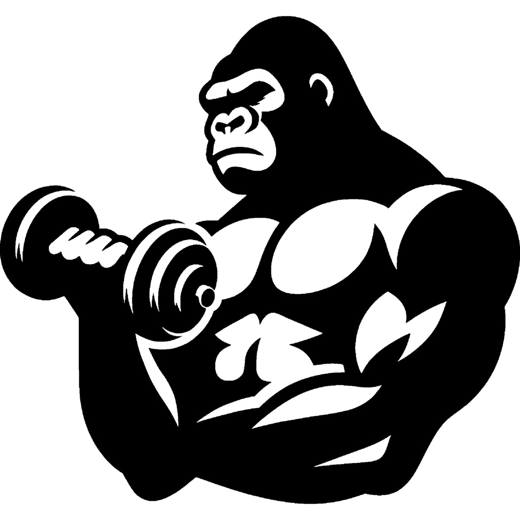 筋トレをするゴリラ