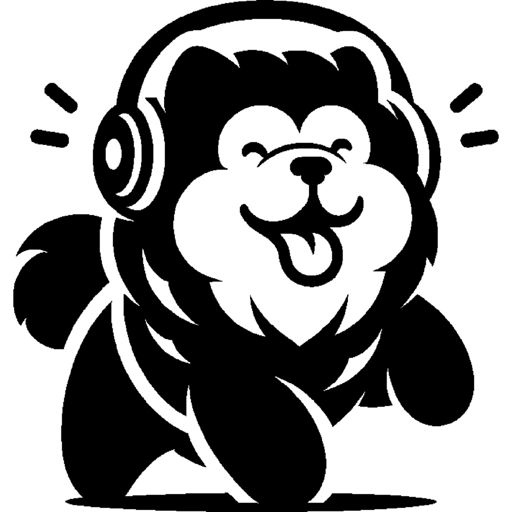 音楽を聴くチャウチャウ