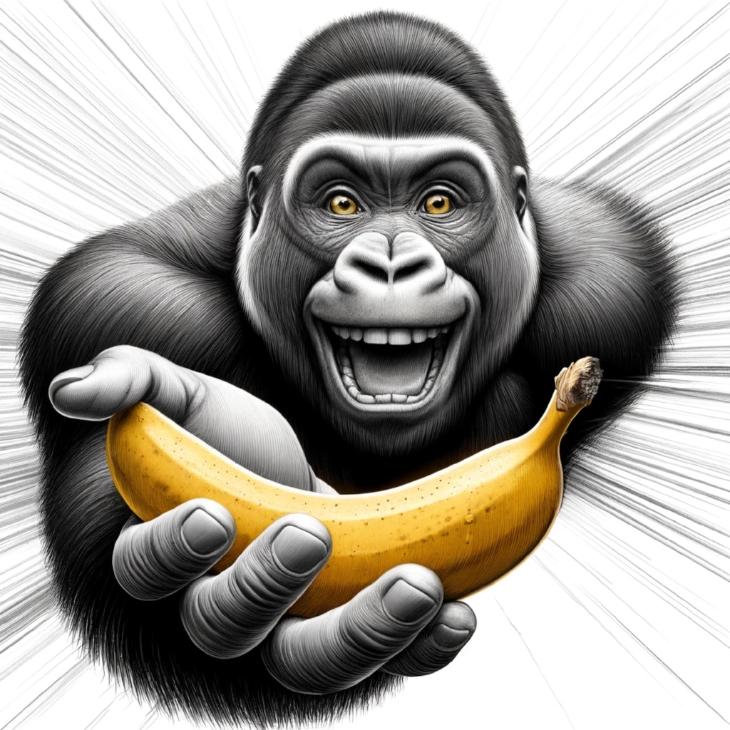 バナナをくれるゴリラ
