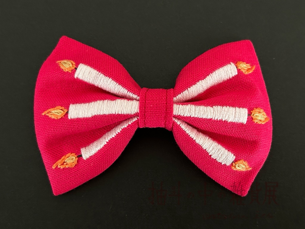 ともしびリボン(バレッタ 赤)