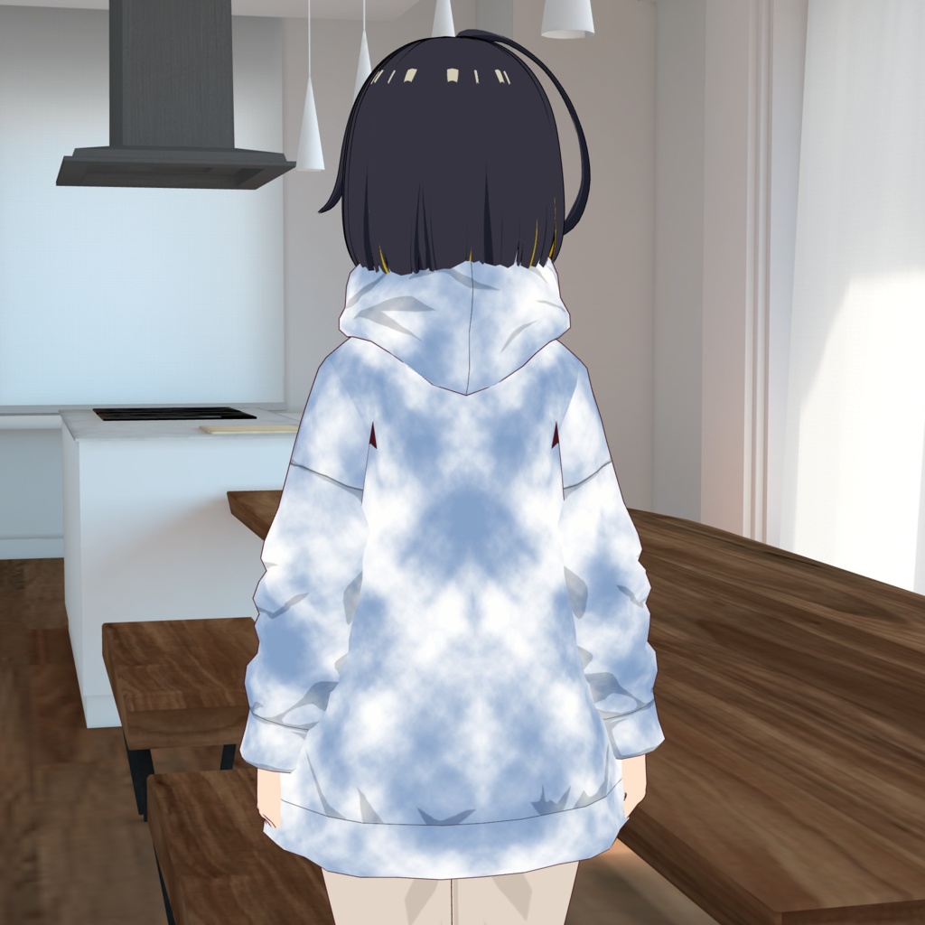 タイダイパーカー-BLUE