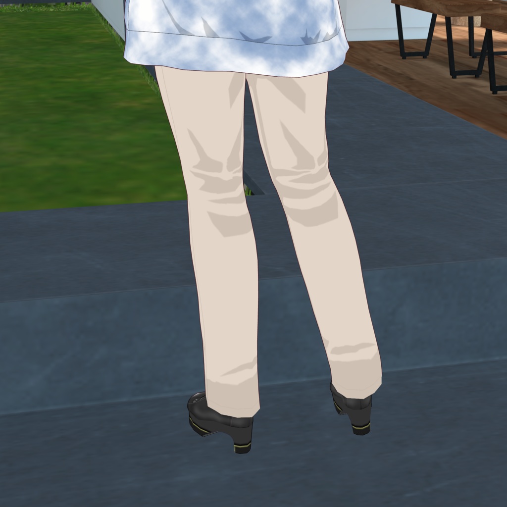 カラーテーパードパンツ-IVORY