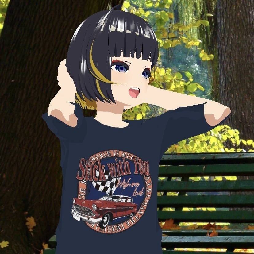 Tシャツ/かすれプリント/ビンテージライク/CAR