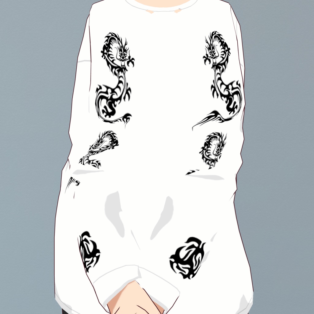 【ゆびが1ぽん】ドラゴンタトゥーロンTee