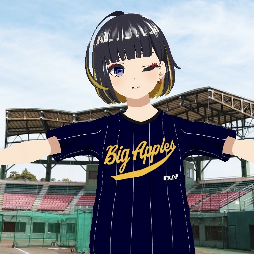 ベースボールTシャツ/BIG APPLE