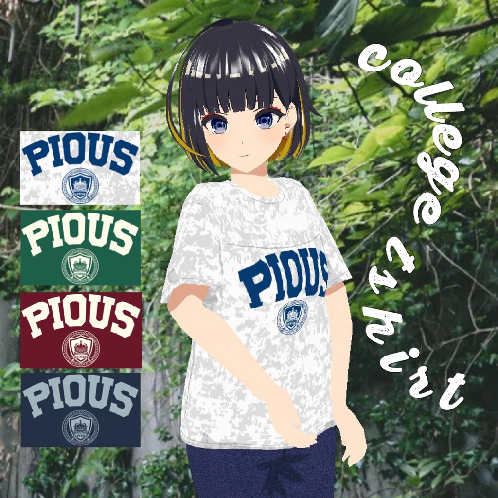 カレッジＴシャツ/PIOUS