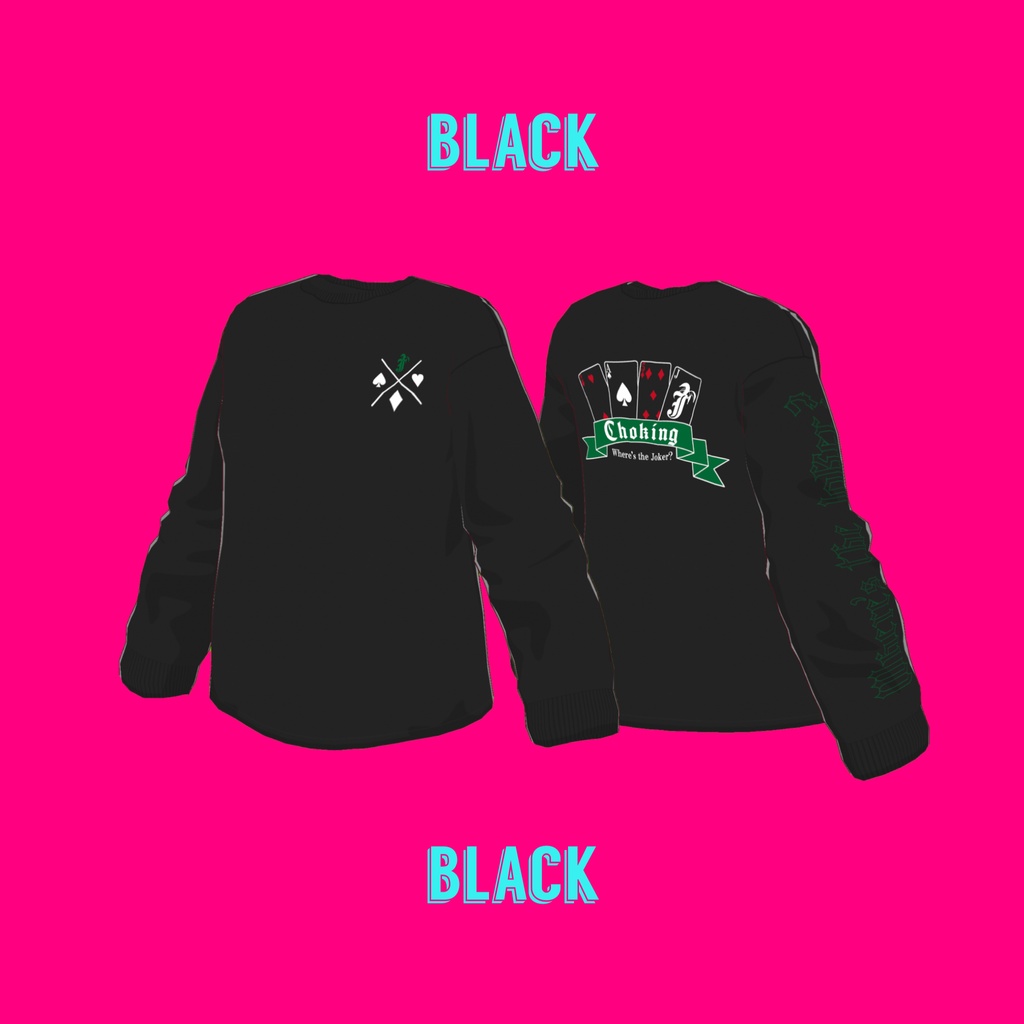 バックプリントロゴデザインロンT/トランプ