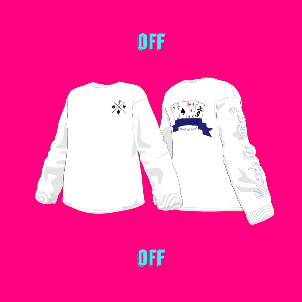 バックプリントロゴデザインロンT/トランプ