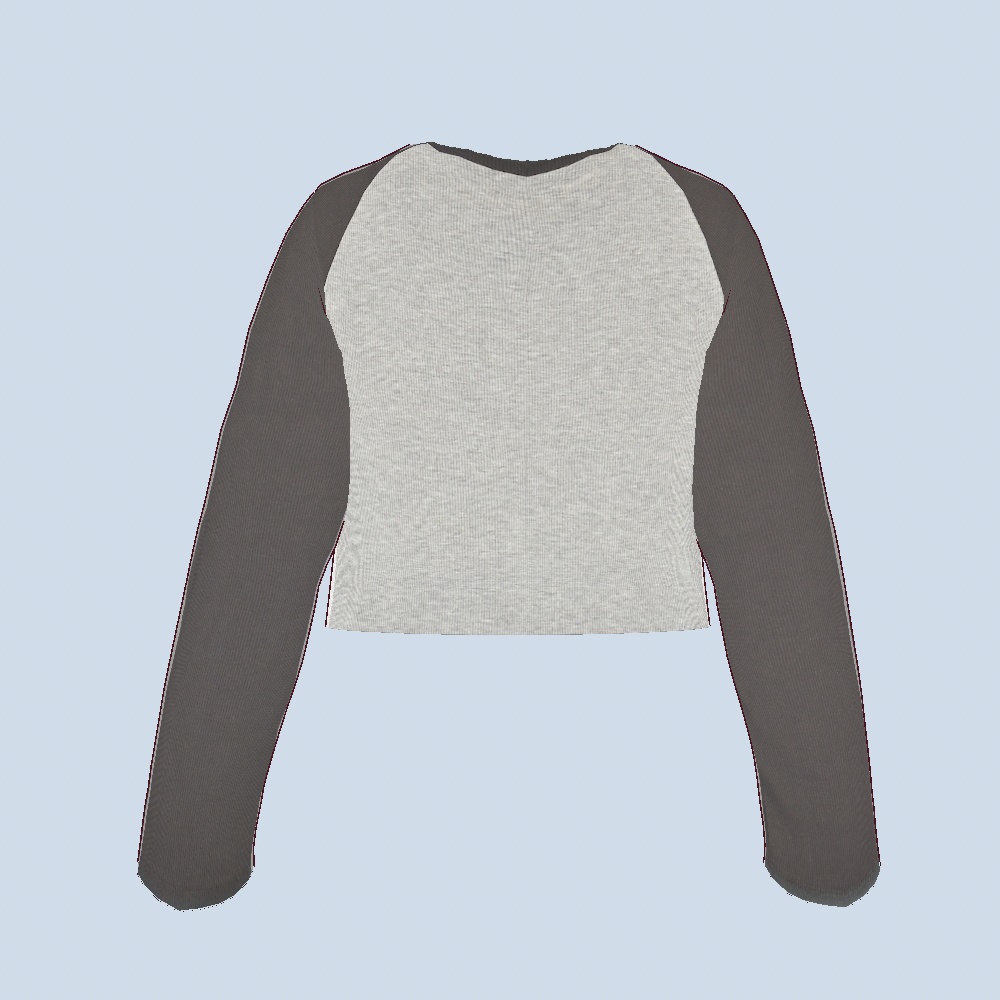 【VRoidテクスチャ】長袖ラグランカットソー/ロンT/バタフライ