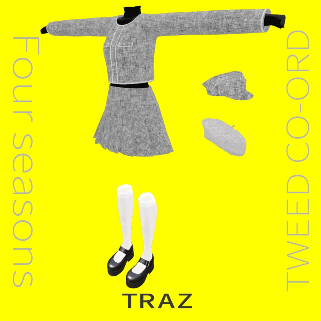 VERMILION.Studio【シイ・ファイ】対応 ツイードセットアップ (Tweed co-ord))