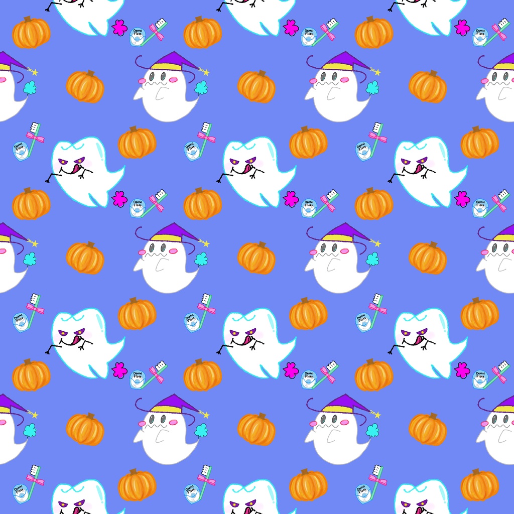 おばけと歯のおばけ|Halloween デジタルペーパー 5色セット