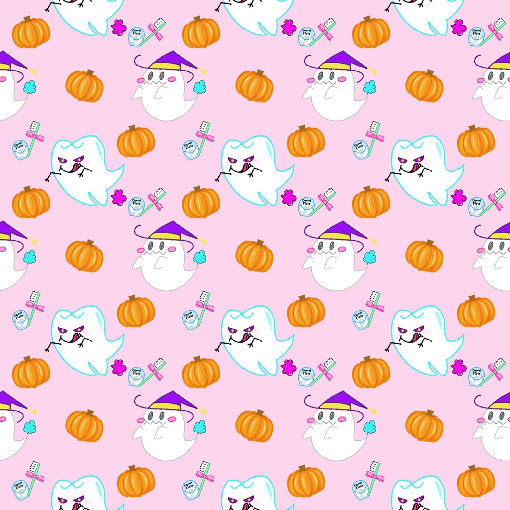 おばけと歯のおばけ|Halloween デジタルペーパー 5色セット