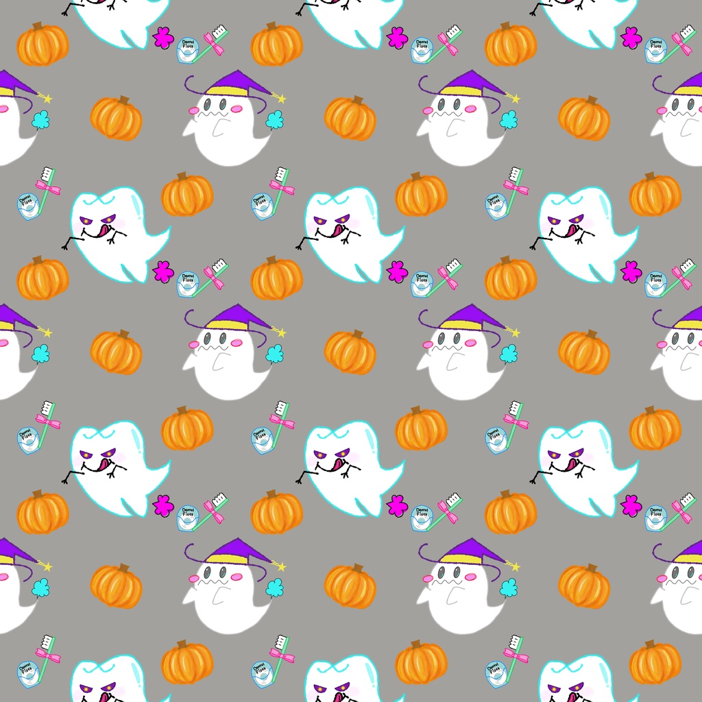 おばけと歯のおばけ|Halloween デジタルペーパー 5色セット