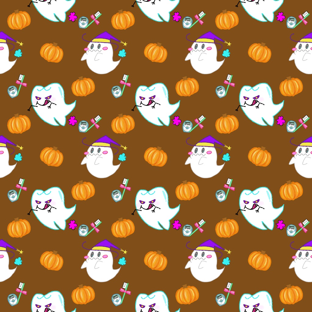 おばけと歯のおばけ|Halloween デジタルペーパー 5色セット