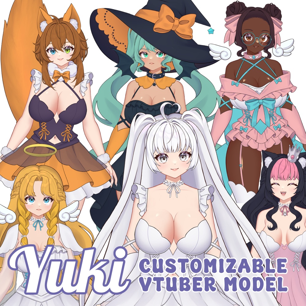 Yuki ˚₊‧꒰ა ⟡ ໒꒱ ‧₊˚ Customizable Magical Girl VTuber Model