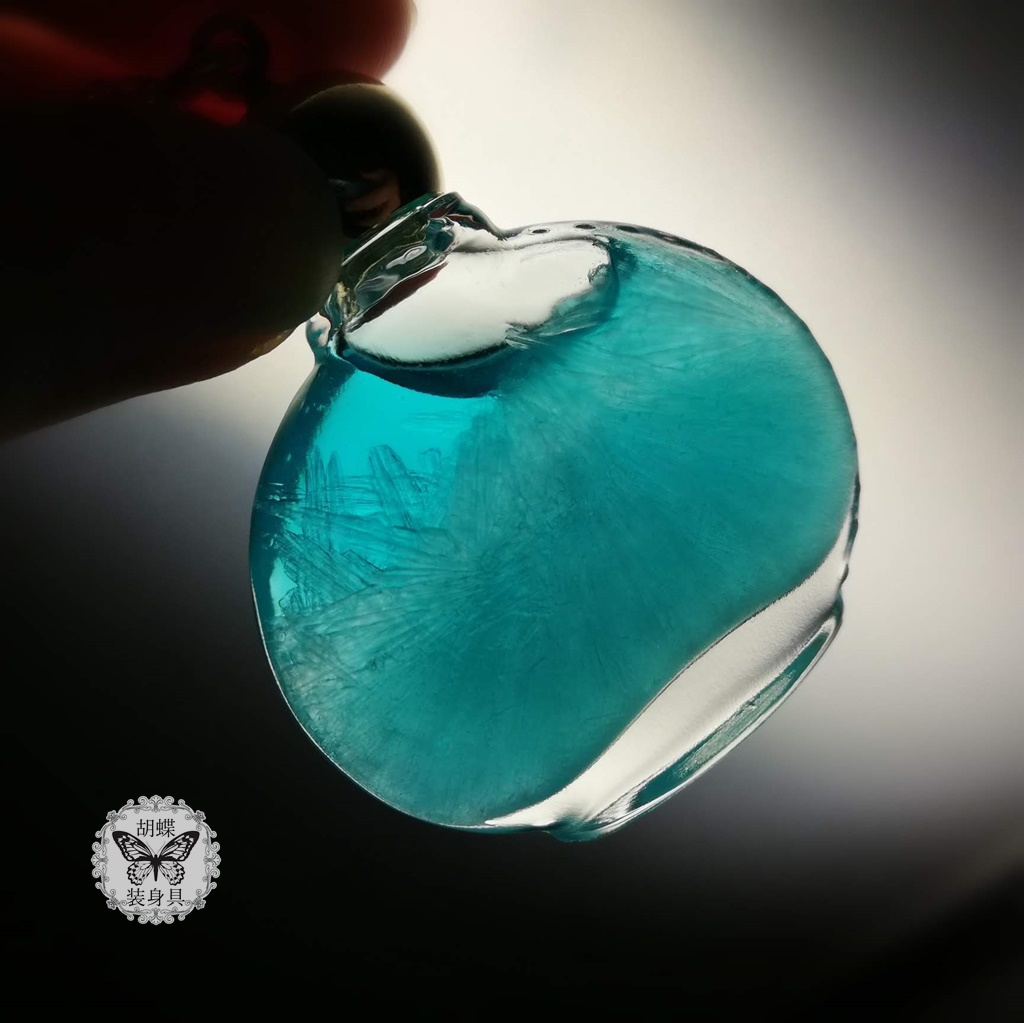 「月凍る アクアマリン色」 アンタークチサイトもどきネックレス